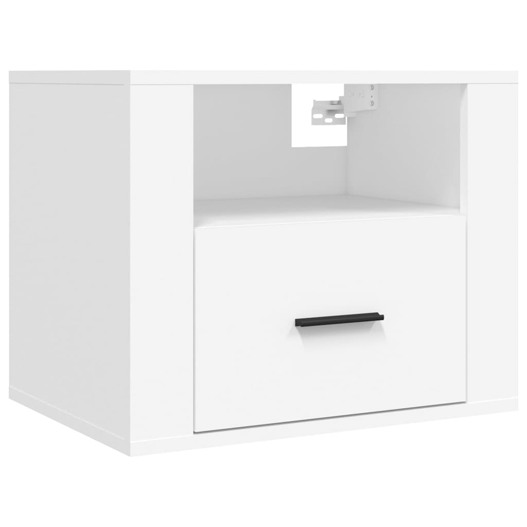 NNEVL Wall-mounted Bedside Cabinets 2 pcs White 50x36x40 cm-4