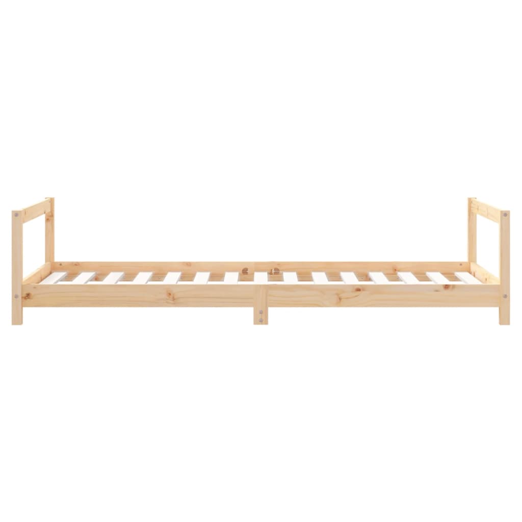 NNEVL Kids Bed Frame 90x190 cm Solid Wood Pine-4