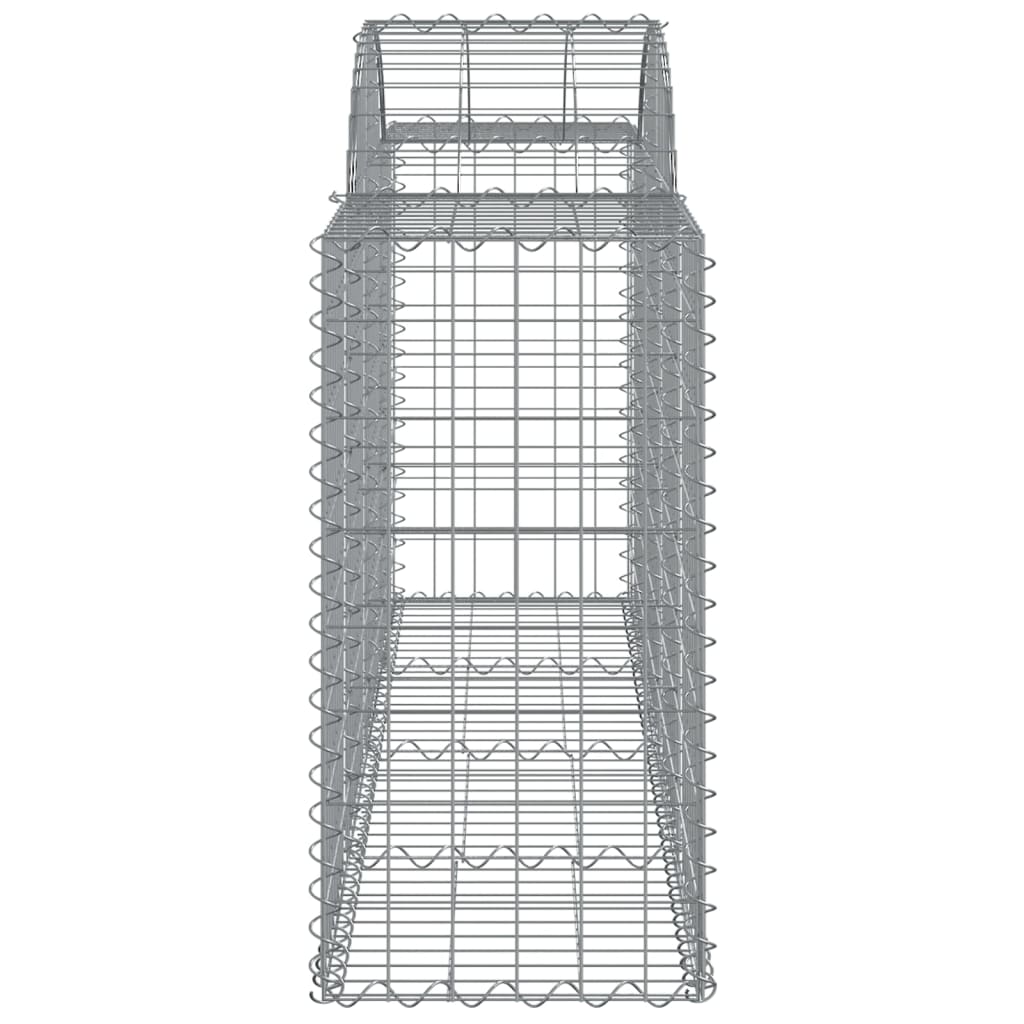 NNEVL Arched Gabion Baskets 3 pcs 200x50x80/100 cm Galvanised Iron-4