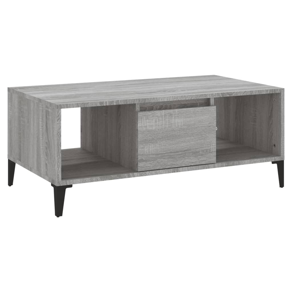 NNEVL Coffee Table Grey Sonoma 90x50x36.5 cm Engineered Wood-1