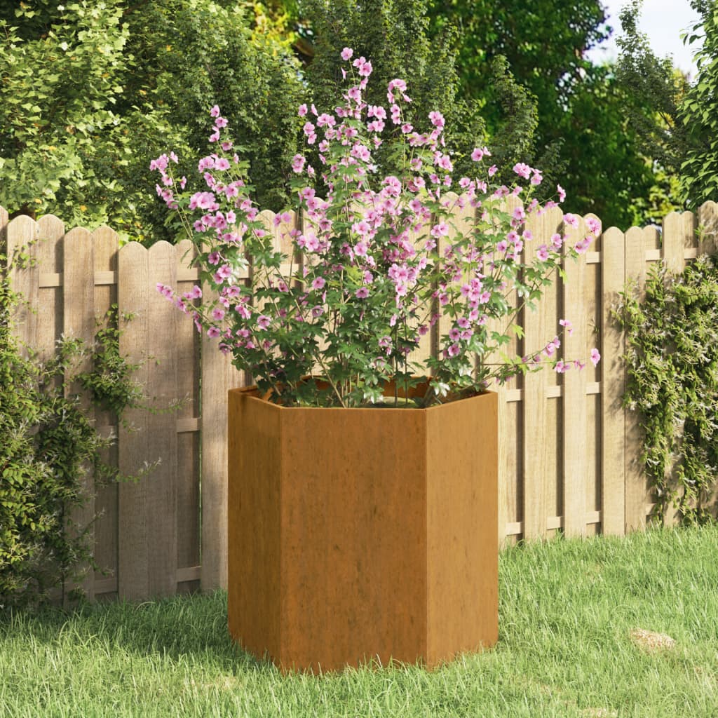 NNEVL Planter Rusty 40x40x45 cm Corten Steel-0