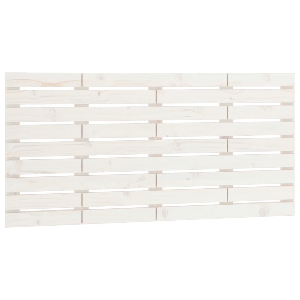 NNEVL Wall Headboard White 141x3x63 cm Solid Wood Pine-1