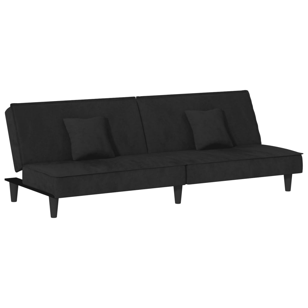 NNEVL Sofa Bed Black Velvet-1