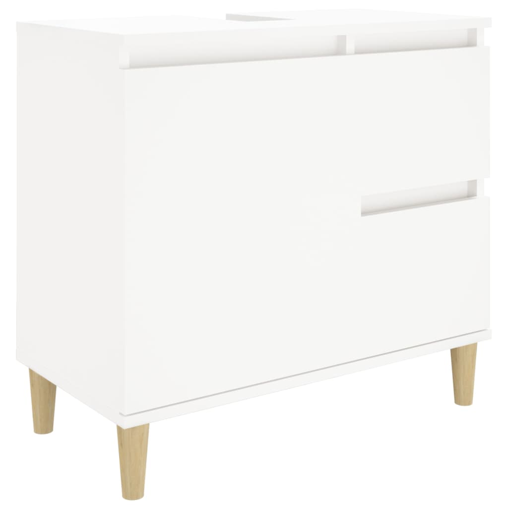 NNEVL Bathroom Cabinet White 65x33x60 cm Engineered Wood-1