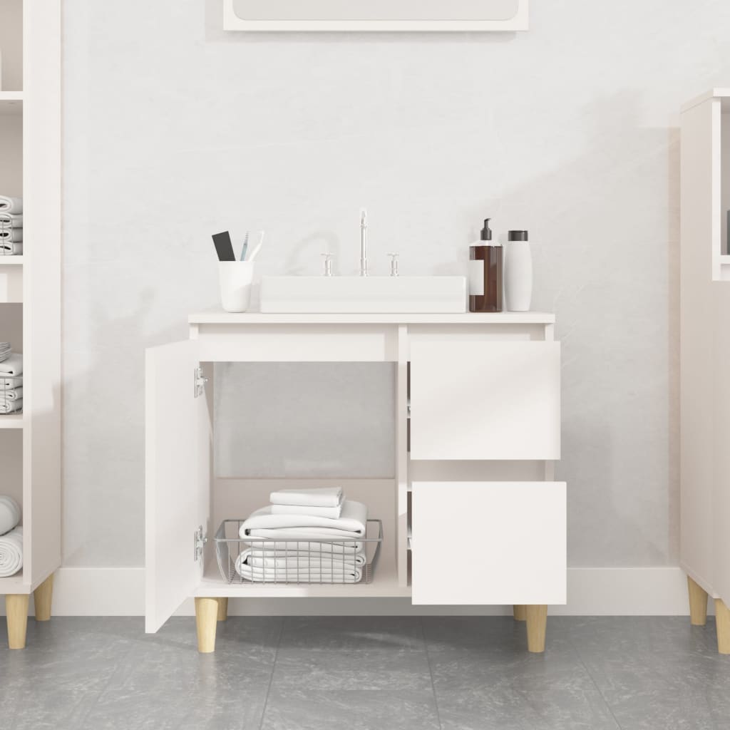 NNEVL Bathroom Cabinet White 65x33x60 cm Engineered Wood-2