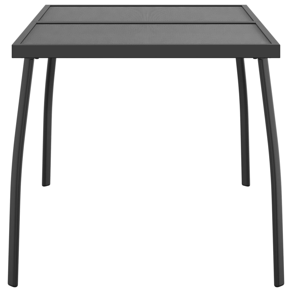 NNEVL Garden Table Anthracite 110x80x72 cm Steel Mesh-3