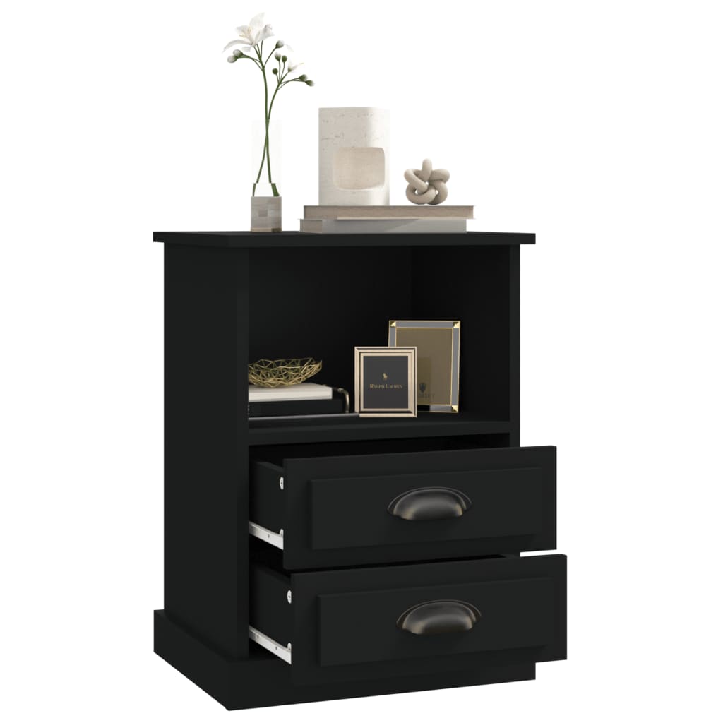 NNEVL Bedside Cabinets 2 pcs Black 43x36x60 cm-4