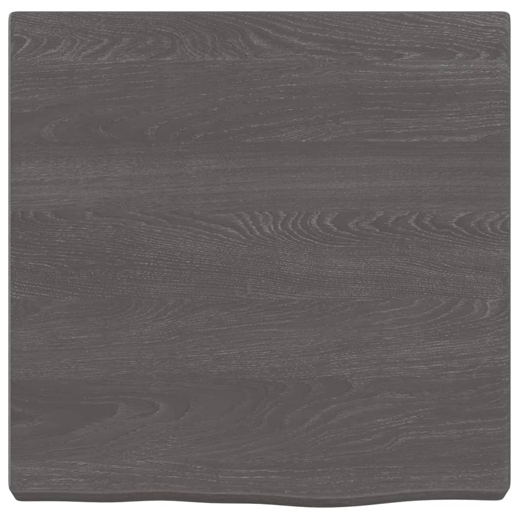 NNEVL Bathroom Countertop Dark Grey 40x40x4 cm Treated Solid Wood-2