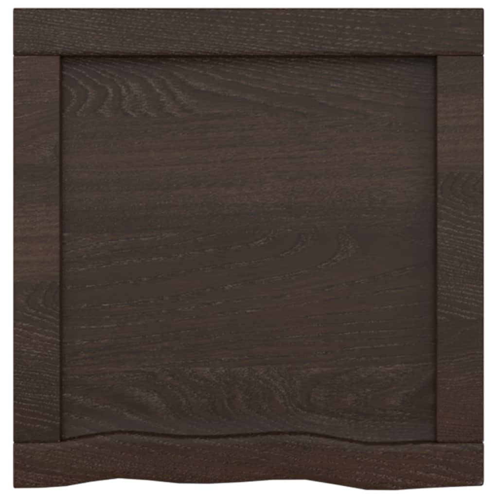 NNEVL Bathroom Countertop Dark Grey 40x40x4 cm Treated Solid Wood-3