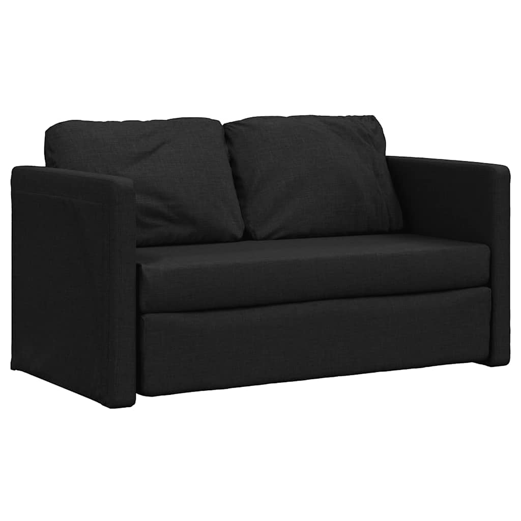 NNEVL Floor Sofa Bed 2-in-1 Black 112x174x55 cm Fabric-3