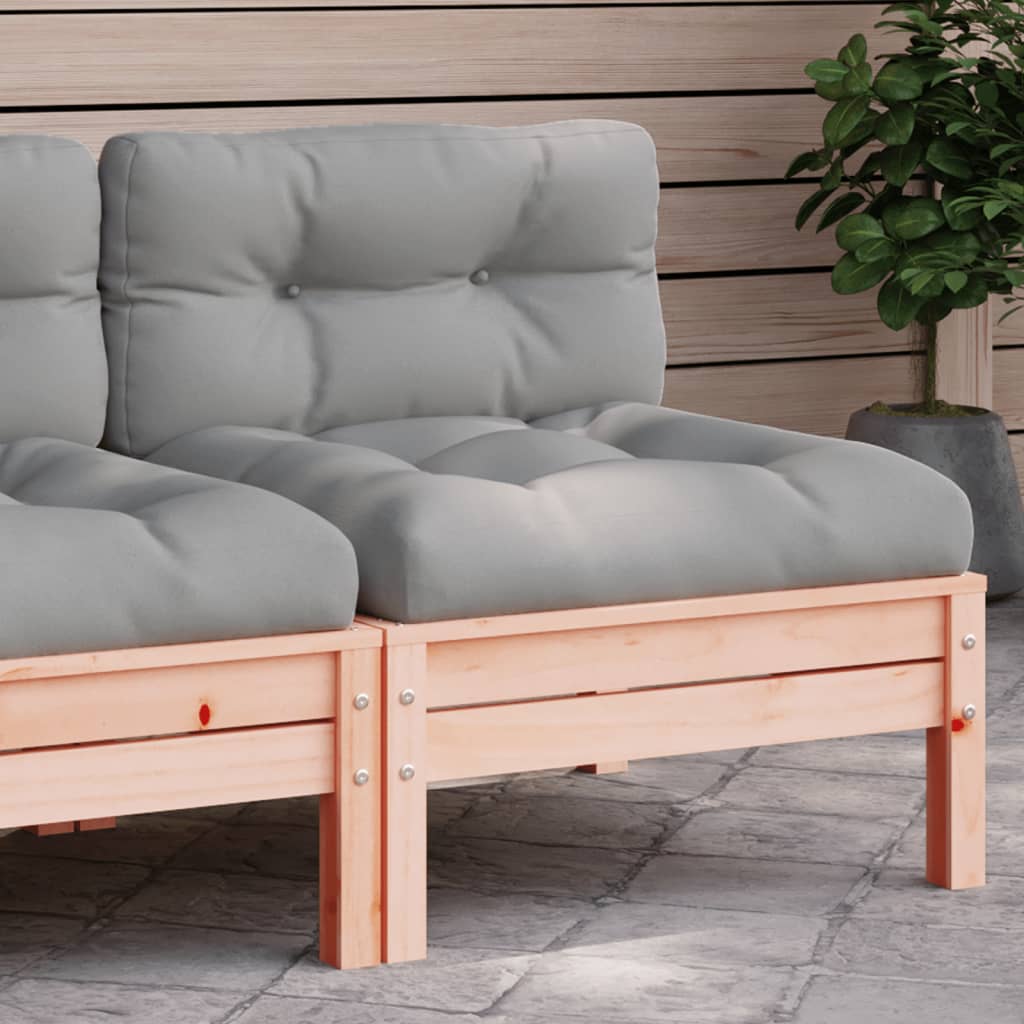 NNEVL Garden Sofa Armless with Cushions Solid Wood Douglas-0