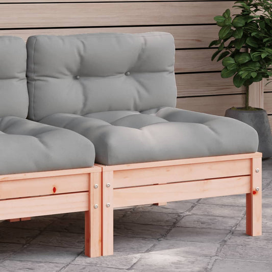 NNEVL Garden Sofa Armless with Cushions Solid Wood Douglas-0