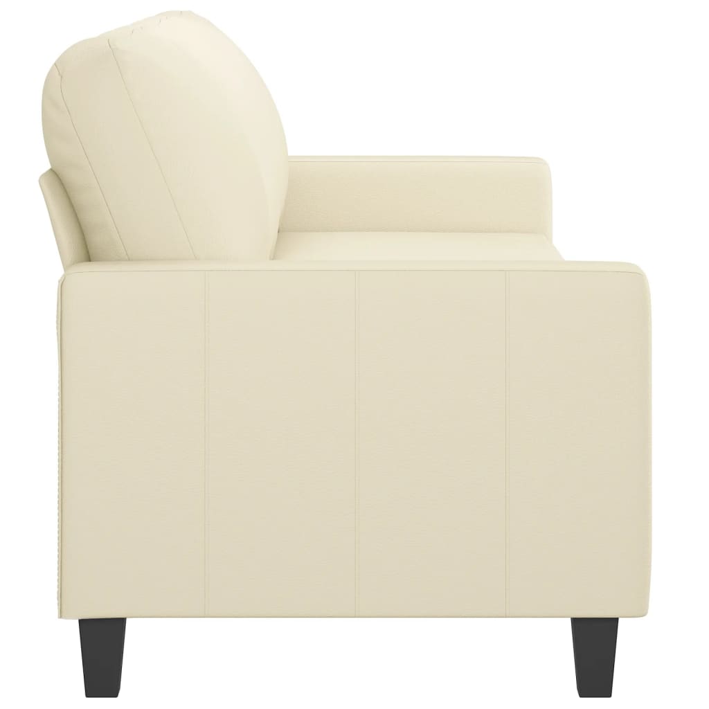 NNEVL 3-Seater Sofa Cream 180 cm Faux Leather-3