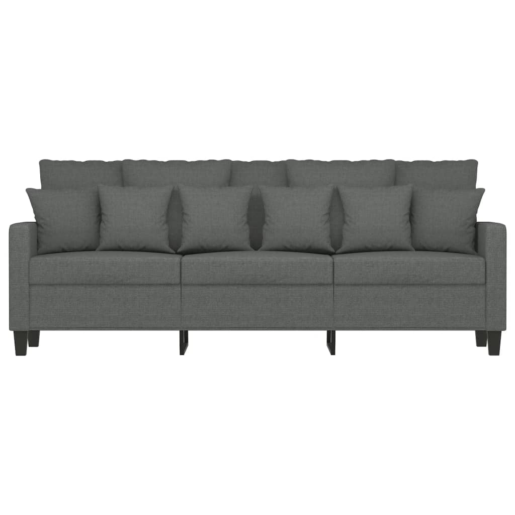 NNEVL 3-Seater Sofa Dark Grey 180 cm Fabric