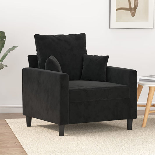 NNEVL Sofa Chair Black 60 cm Velvet-0