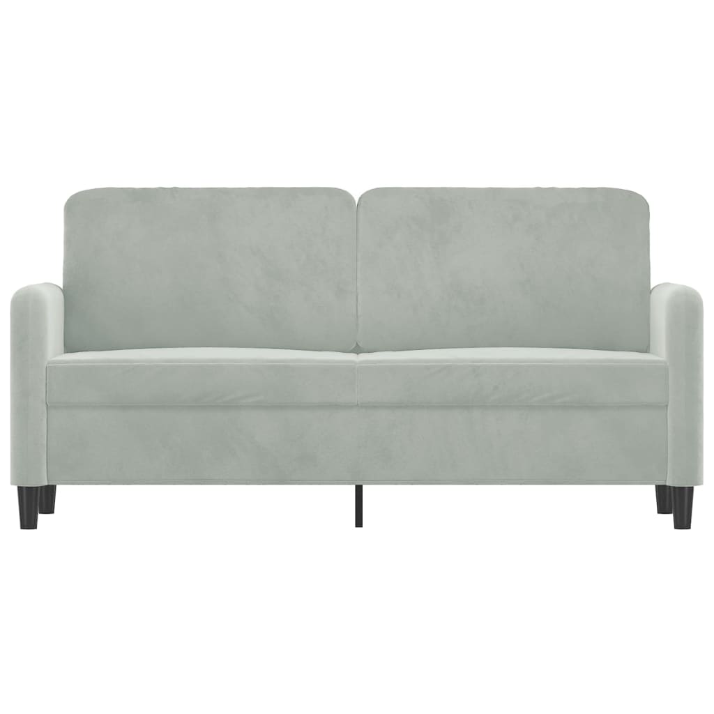 NNEVL 2-Seater Sofa Light Grey 140 cm Velvet-2
