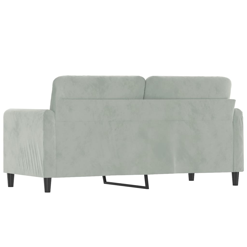 NNEVL 2-Seater Sofa Light Grey 140 cm Velvet-4
