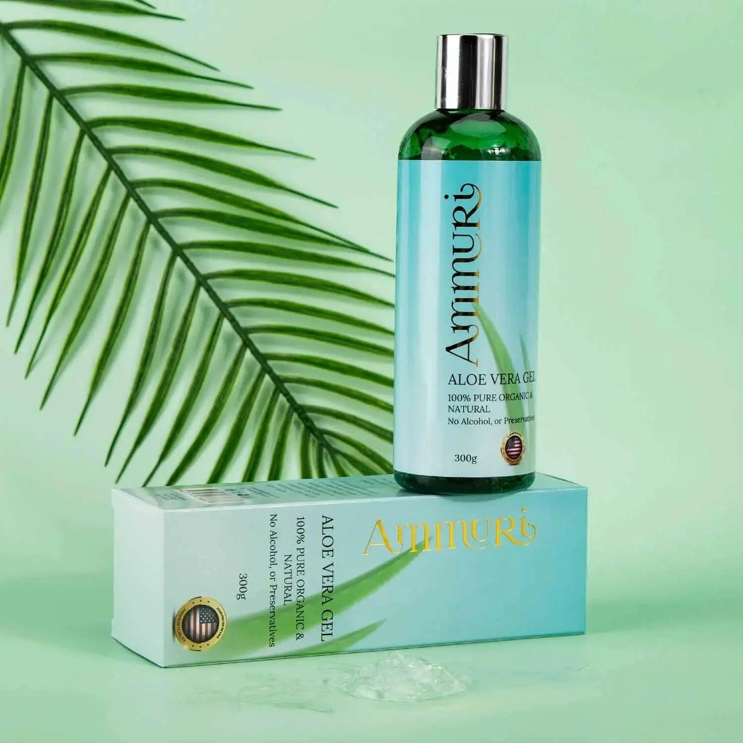 Ammuri Organic Aloe Vera Gel 5 Pack | Natural Hydrating & Soothing Gel for Face, Body & Hair | Pure, Additive-Free Skincare for All Skin Types-1