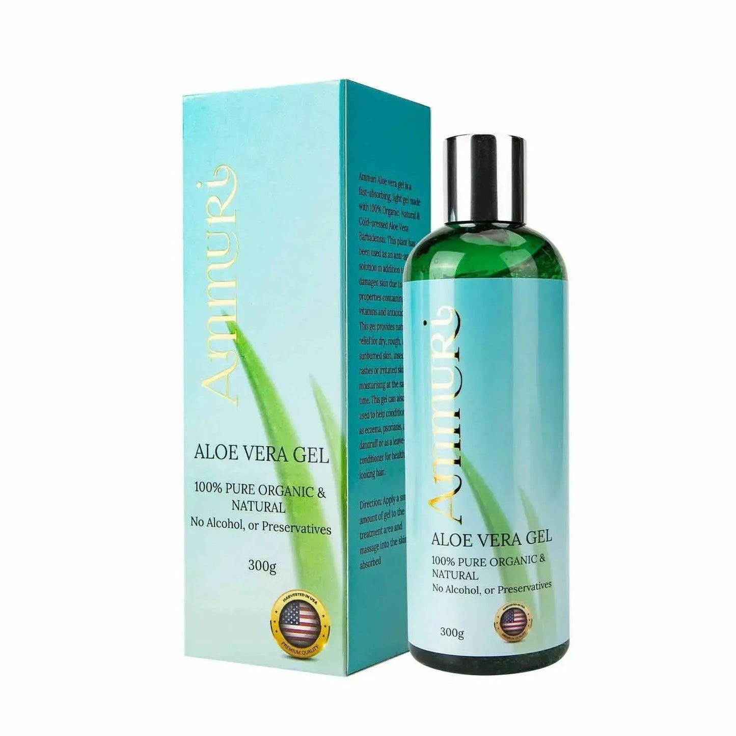 Ammuri Organic Aloe Vera Gel 5 Pack | Natural Hydrating & Soothing Gel for Face, Body & Hair | Pure, Additive-Free Skincare for All Skin Types-4