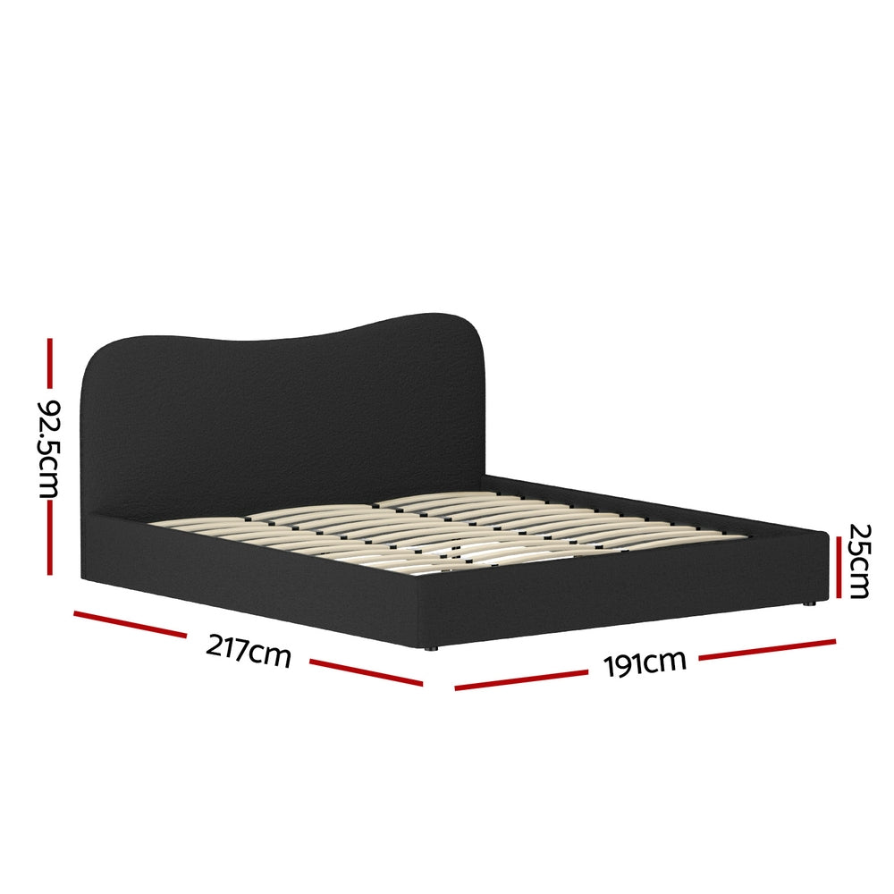 NNEDSZ Artiss Bed Frame King Size Boucle DARA-1