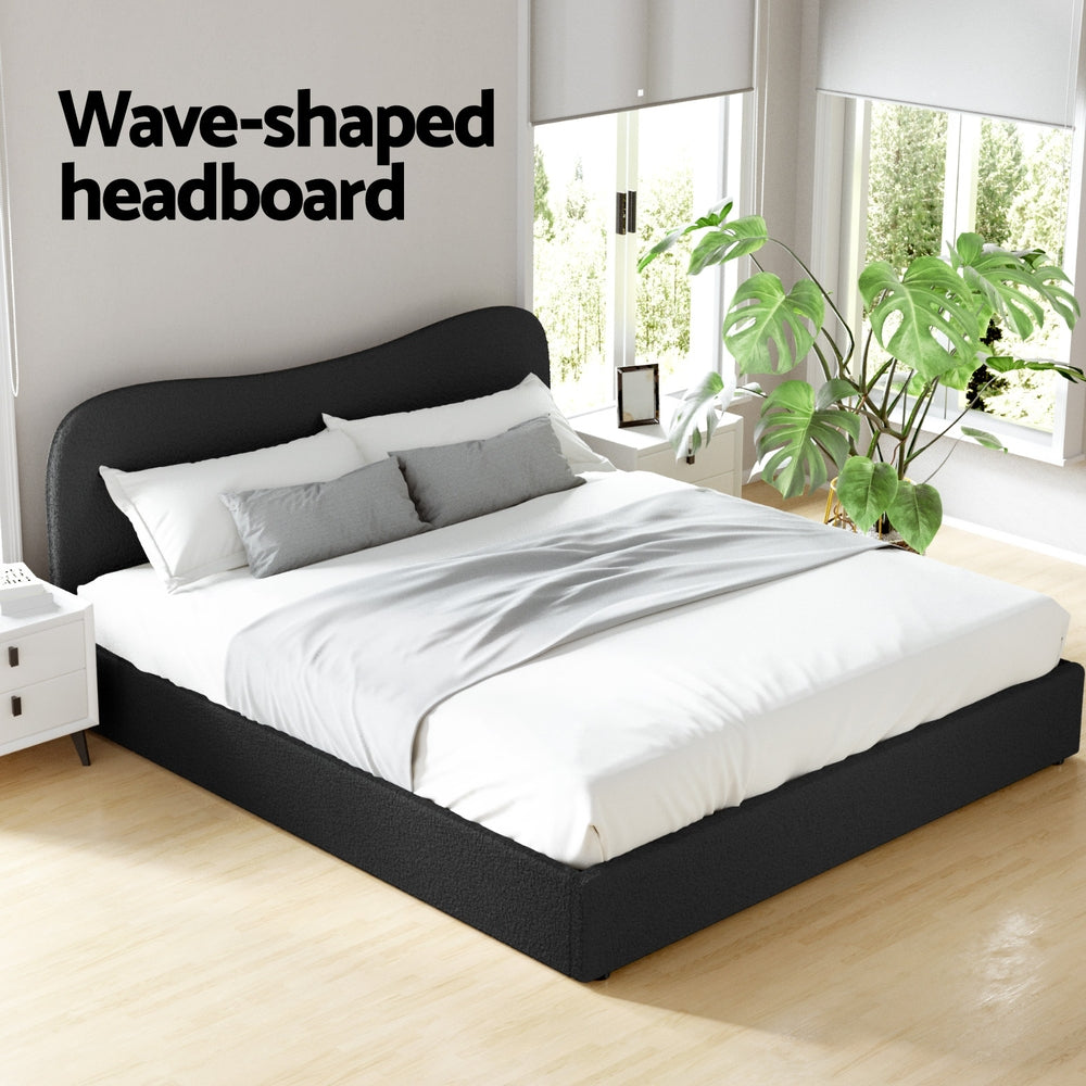 NNEDSZ Artiss Bed Frame King Size Boucle DARA-4