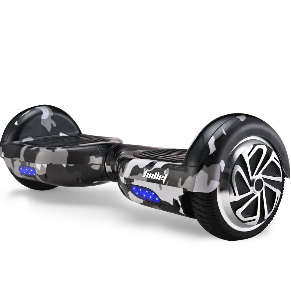 NNEMB Gen III Hoverboard Scooter 6.5 Wheels-Colour LED Lighting-Carry Bag-Camo Grey-0
