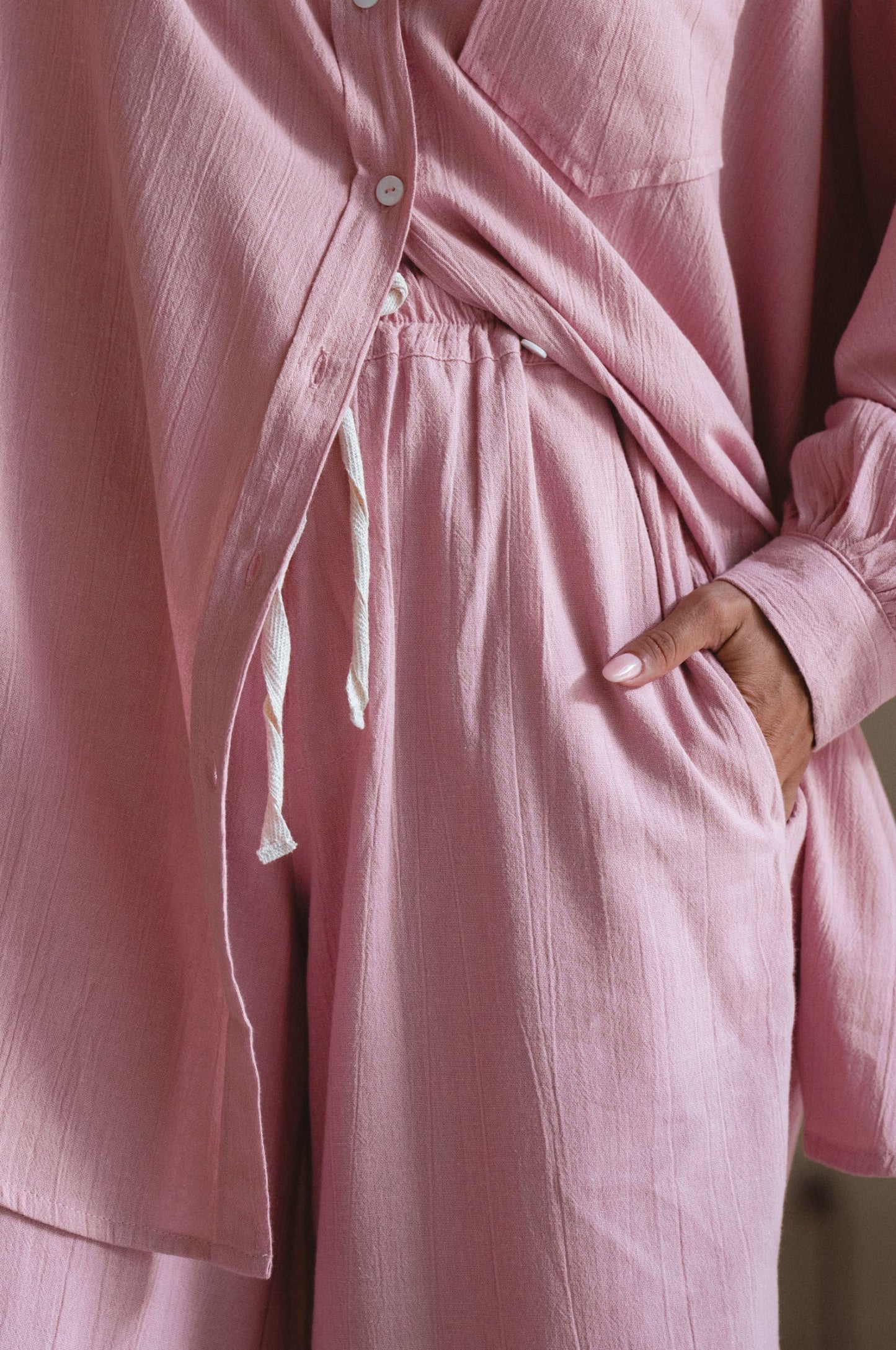 Calin Wide Leg Linen Pants (Sale)-2