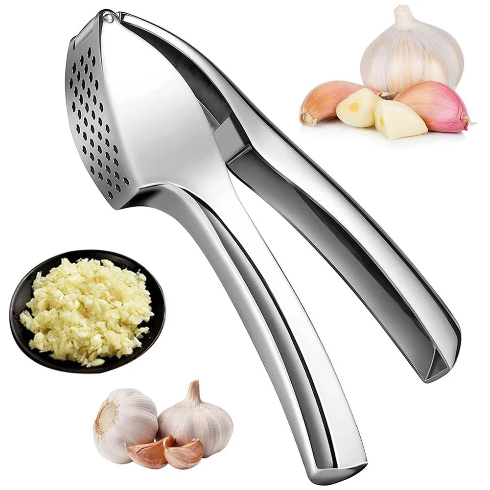 NNEOBA Stainless Steel Garlic Press – Effortless Garlic Mincer & Crusher-1