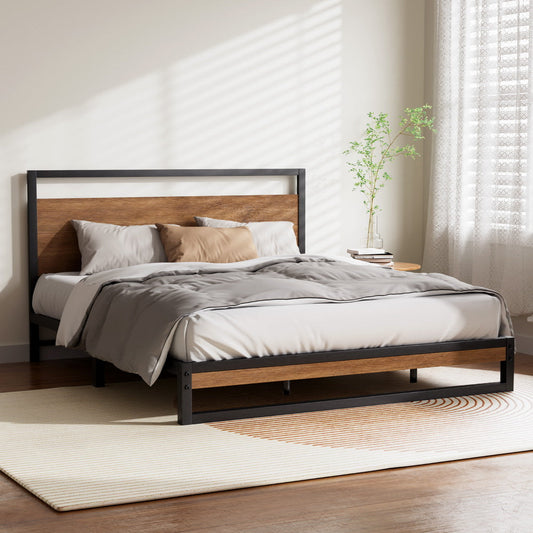 NNEDSZ Artiss Bed Frame Queen Size Metal Bed Frame DANE-0
