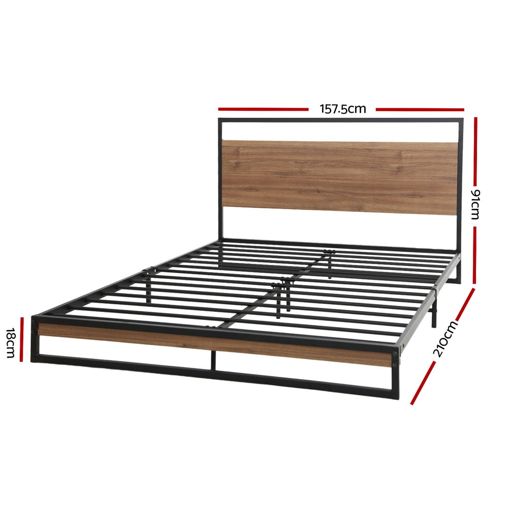 NNEDSZ Artiss Bed Frame Queen Size Metal Bed Frame DANE-2