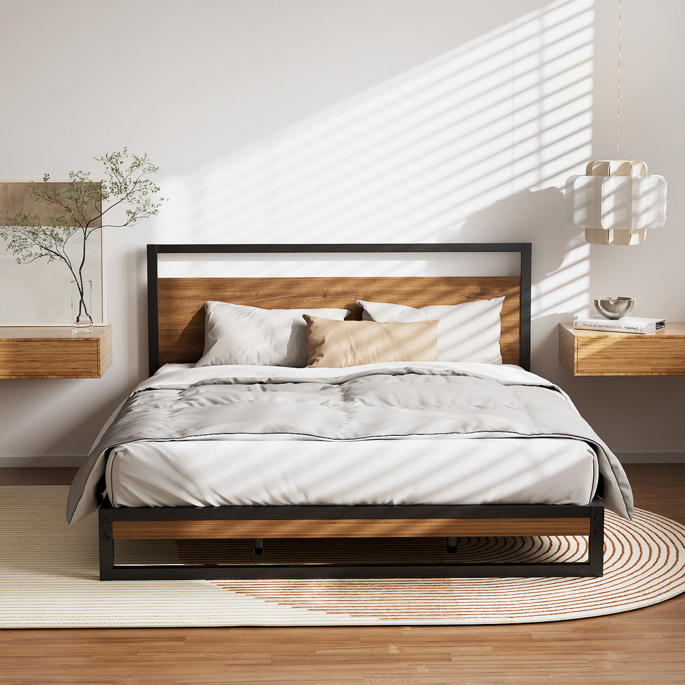 NNEDSZ Artiss Bed Frame Queen Size Metal Bed Frame DANE-3