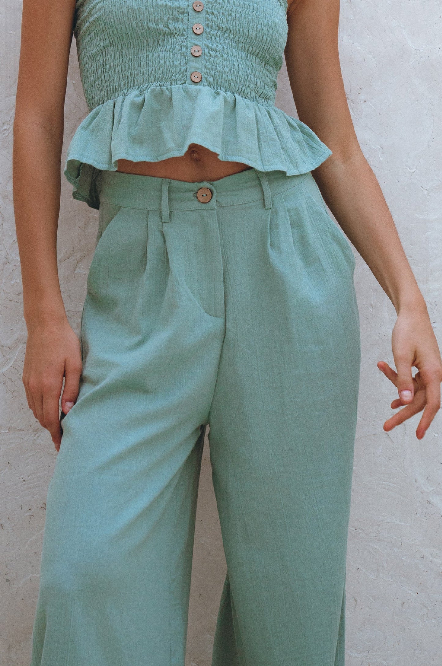 Raya Wide Leg Linen Pants-4