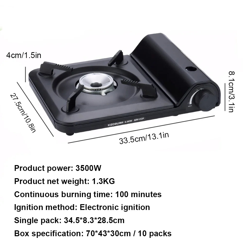 Single-Burner Camping Gas Stove Black-1