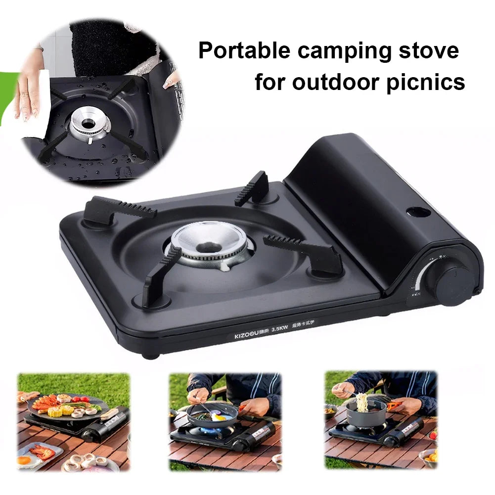 Single-Burner Camping Gas Stove Black-2