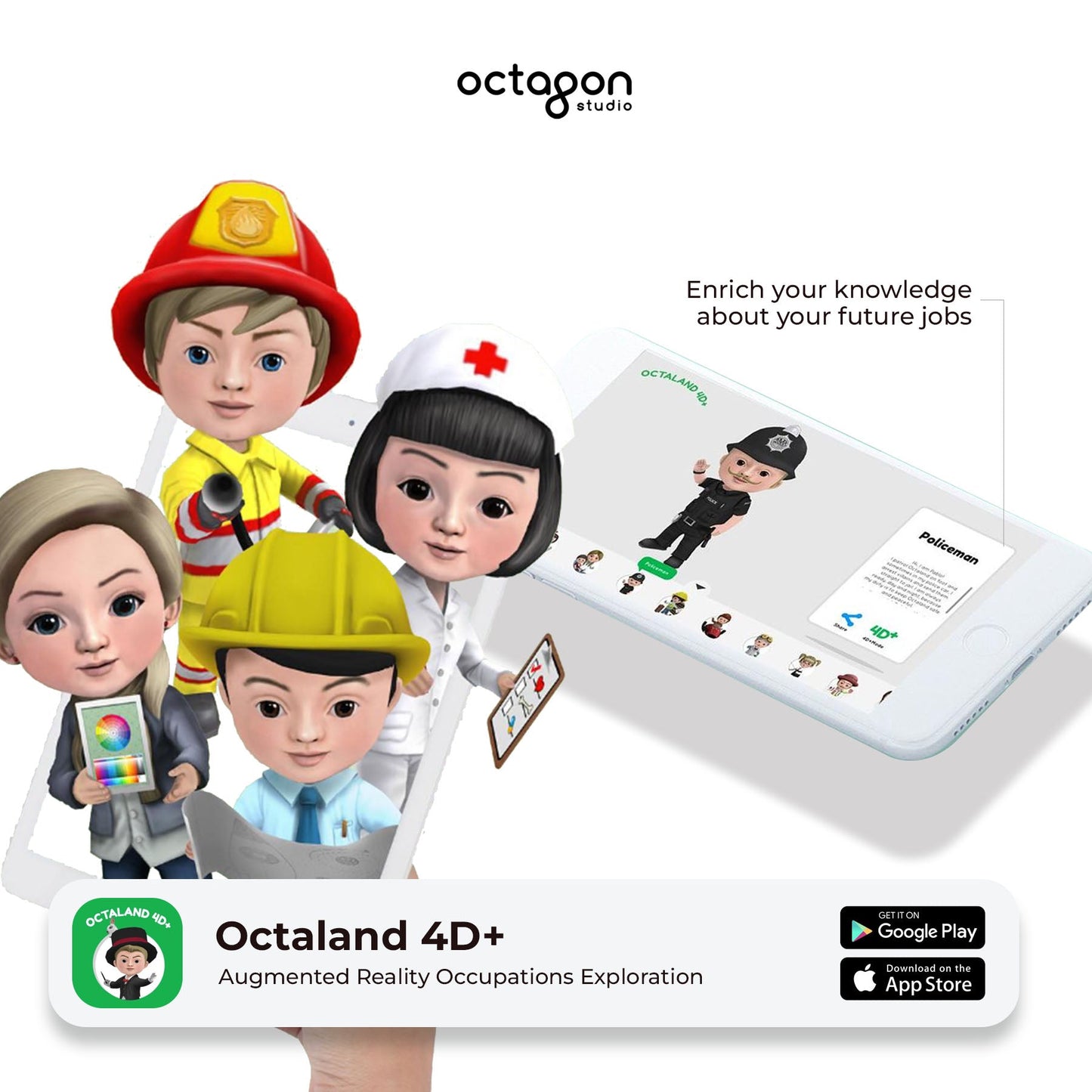 Octaland 4D+ Augmented Reality Cards-3