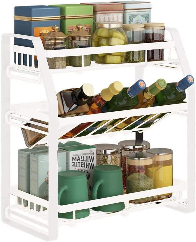 NNEDSZ 3-Tier Detachable Spice Rack Storage Organiser for Kitchen Countertop-0