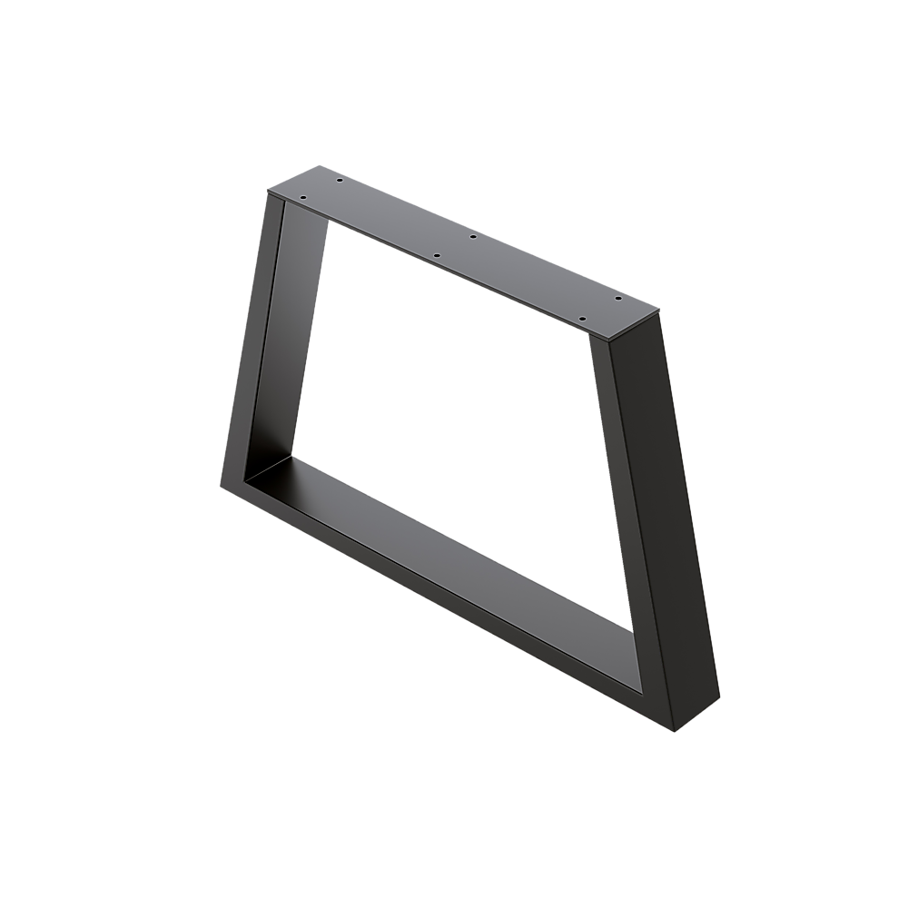 NNEDSZ Trapezium Shaped Table Bench Desk Legs Retro Industrial Design Fully Welded - Black-4