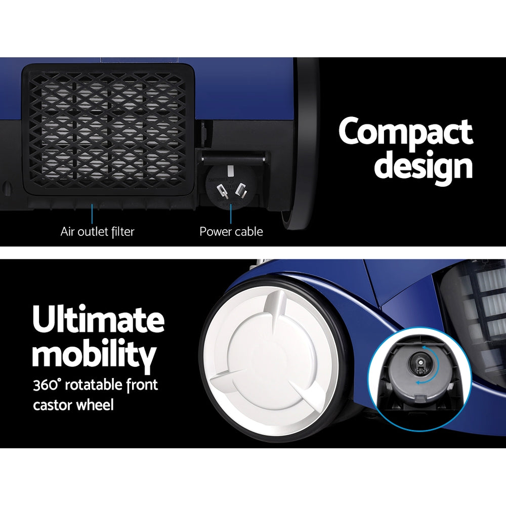 NNEDSZ Vacuum Cleaner Bagless Cyclone Cyclonic Vac Home Office Car 2200W Blue-4