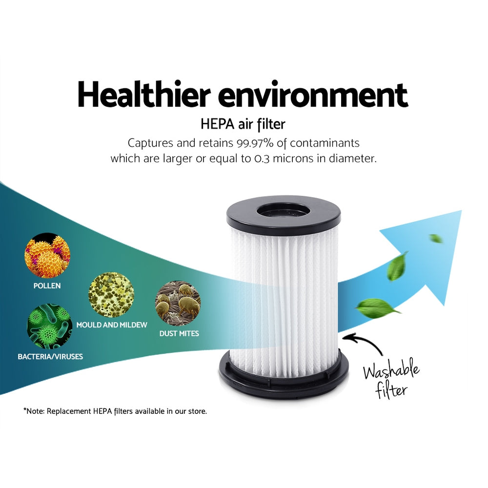 NNEDSZ Stick Vacuum Cleaner - Purple & Grey-4