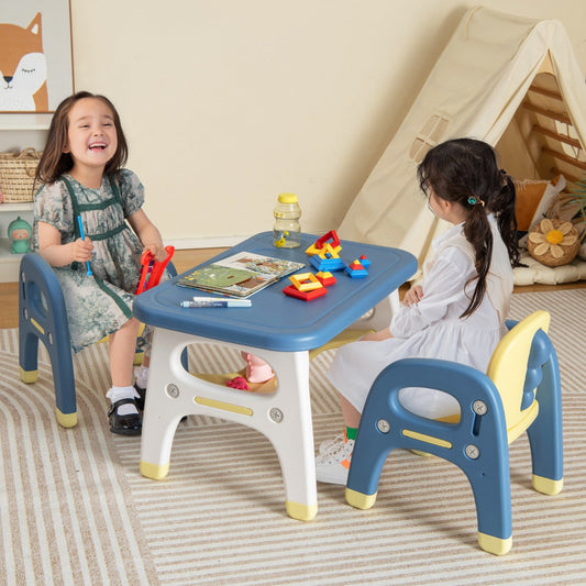 NNECW Kids Table and Chairs Set with Ideal Size for Boys & Girls-0