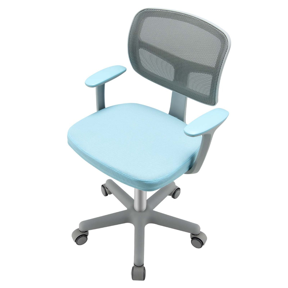 NNECW Kids Study Chair and Desk Set with Adjustable Height-Blue-Chair-1